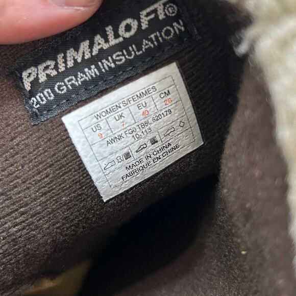 The North Face Tan Brown Fleece Fold Over Leather Snow Winter Boot 9 Cozy - Picture 9 of 9